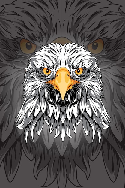 Head eagle vector illustration