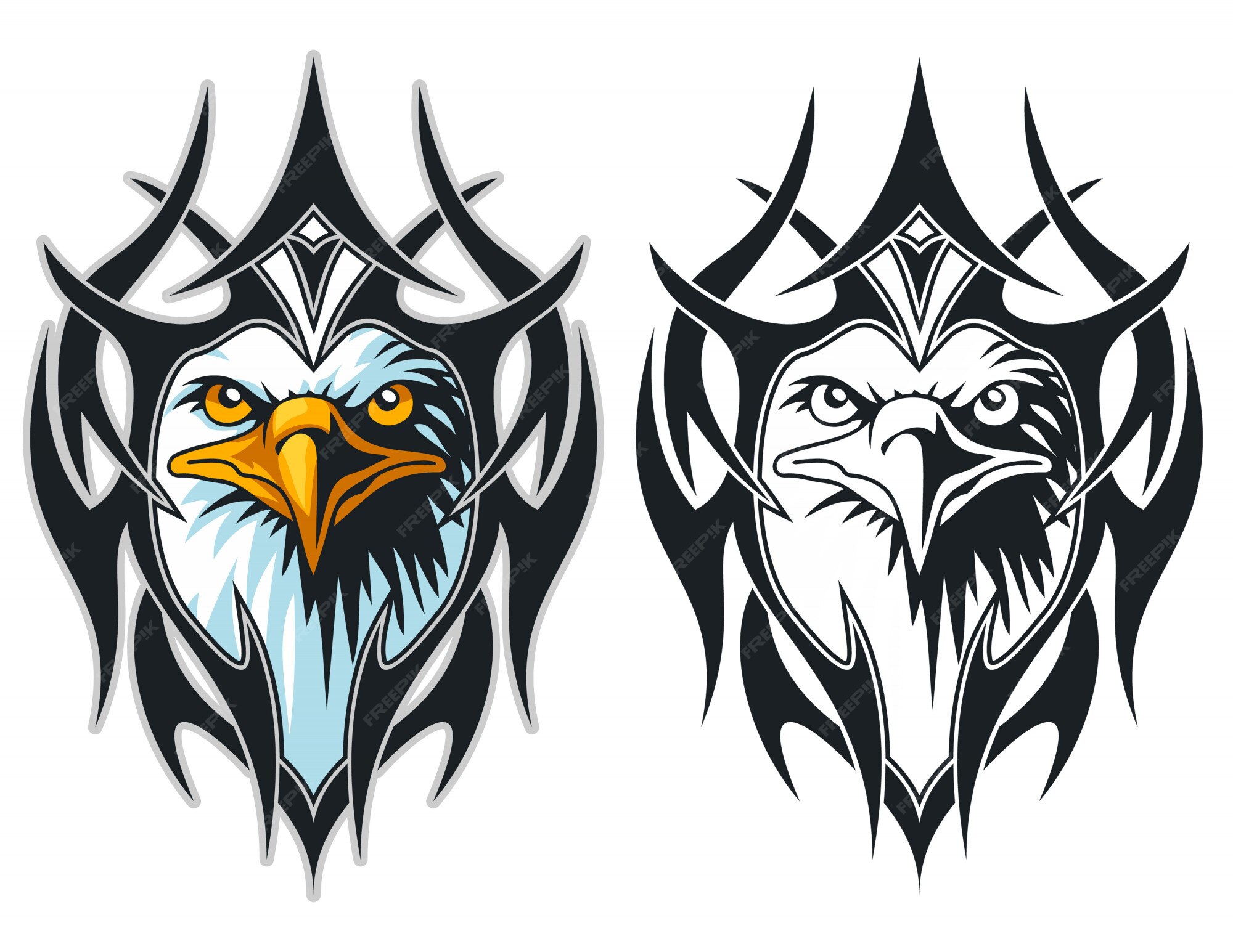 Premium Vector | The head of an eagle with tribal tattoo sport logo mascot Premium Vector | The head of an eagle with tribal tattoo sport logo mascot