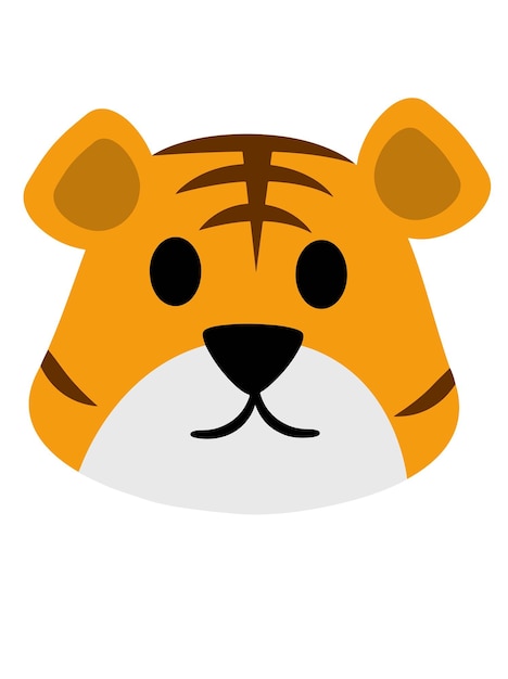 Testa faccia tigre gatto mascotte personaggio dei cartoni animati giallo dorato arancione colore icona animale domestico animale selvatico decorazione ornamento cny felice anno nuovo cinese 2022 zodiaco asiatico cultura vacanza fortunato ricchezza denaro