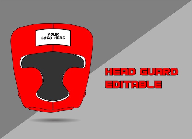 Vector head guard mockup mma and boxing head protector