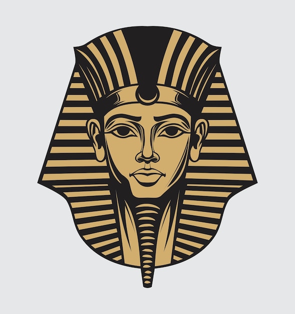 Head image of a pharaoh art