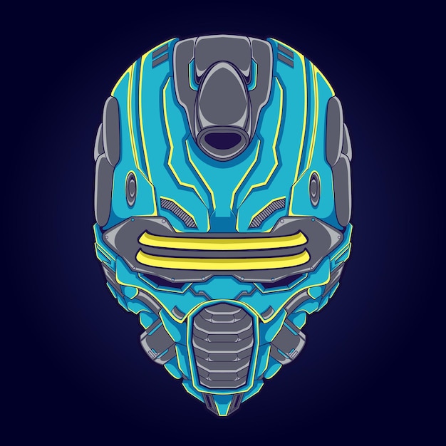 Head iron armor illustration