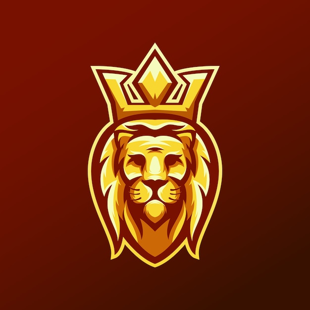 Head lion king logo design