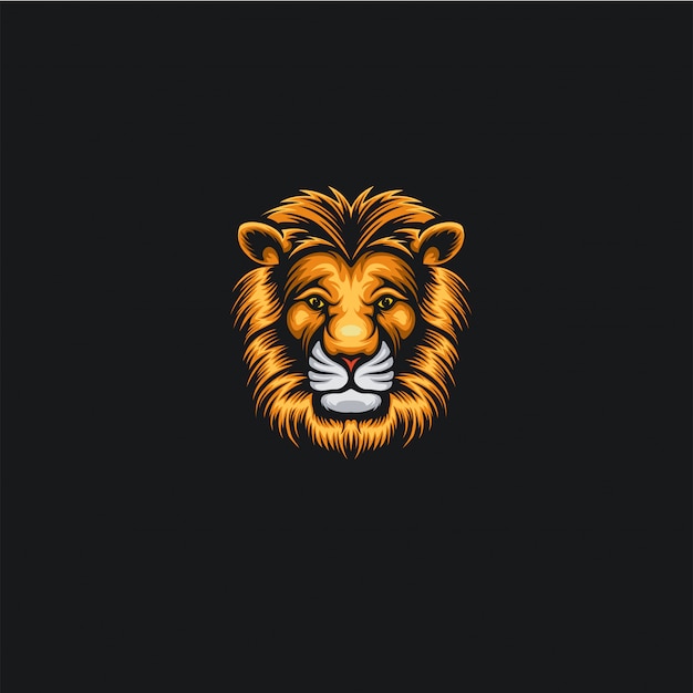 head lion logo ilustration