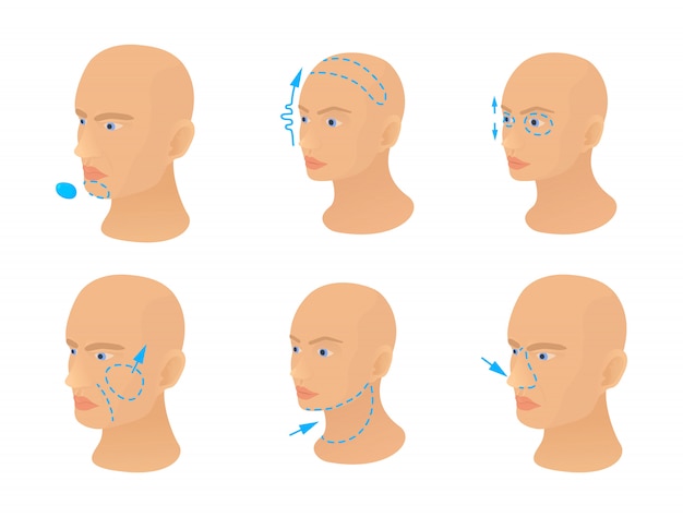 head operation icon set 