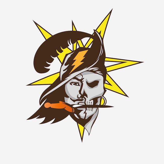 Vector head pirates logo