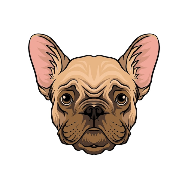 Premium Vector | Head of pug dog face of pet animal hand drawn vector illustration on a black background Premium Vector | Head of pug dog face of pet animal hand drawn vector illustration on a black background
