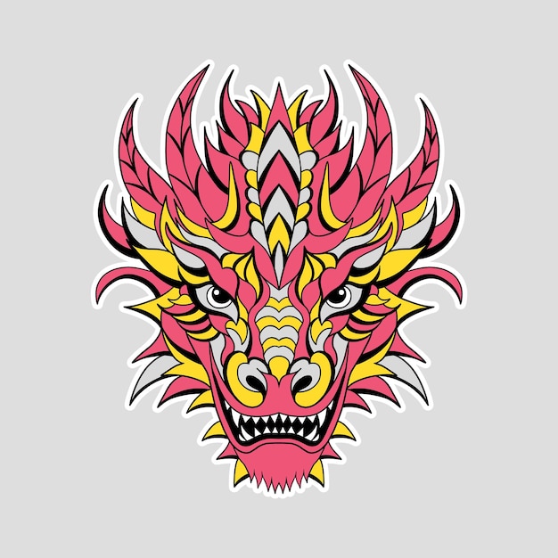 Head of red dragon