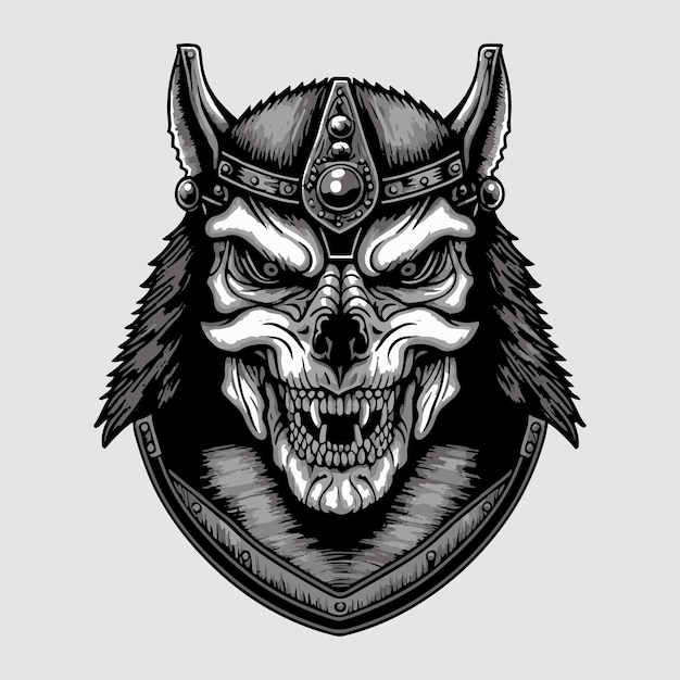 Head of Samurai wolf