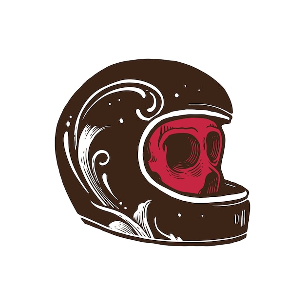 head skull helmet illustration