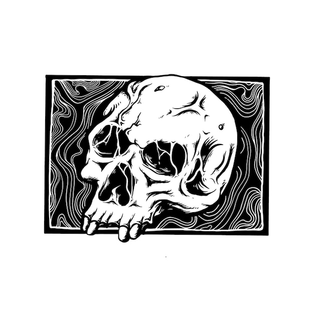 head skull illustration 