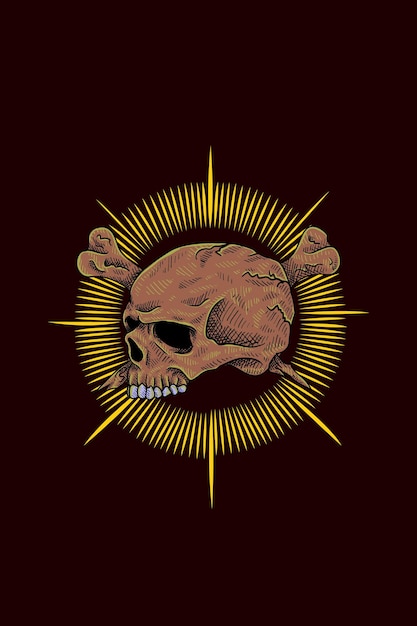 Head skull vector illustration