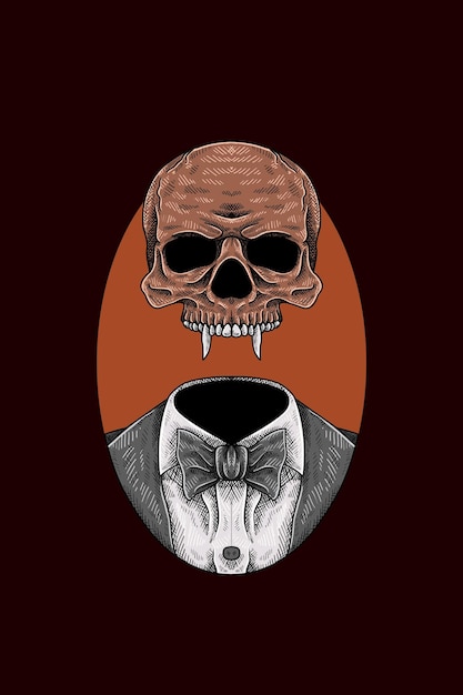 Head skull vector illustration