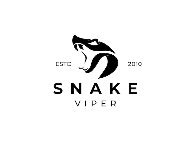 Modello di progettazione del logo del serpente a testa