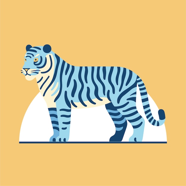 Vector head tiger clean and minimalist editable vector