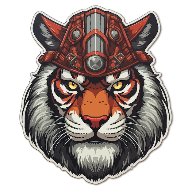 head tiger illustration