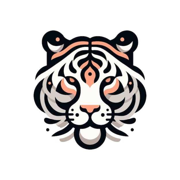 Vettore illustrazione del logo della testa di tigre