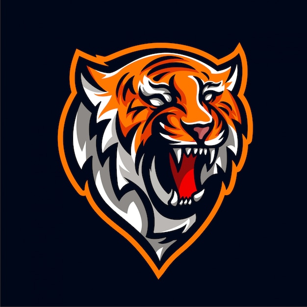 Testa di tigre mascotte per logo