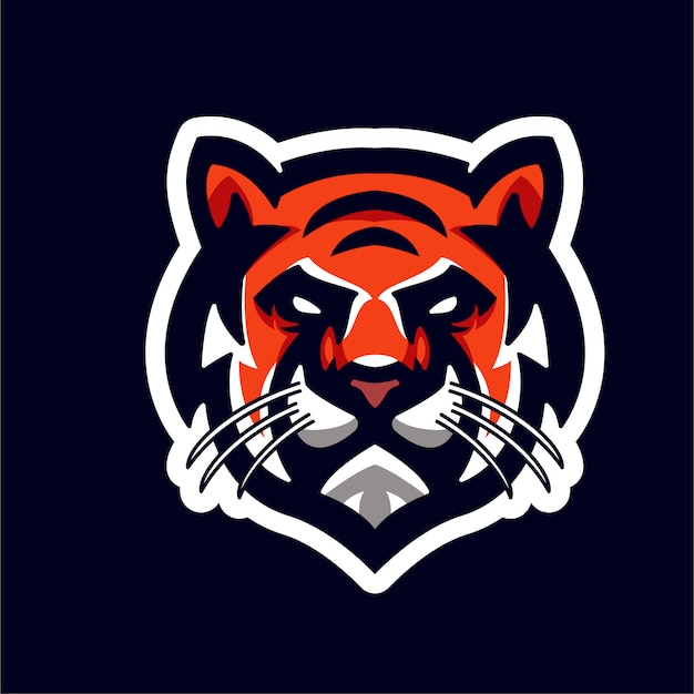 Testa di tigre mascotte per logo