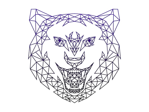 Vector head of tiger polygonal style