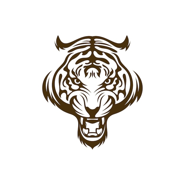 Head Tiger vector illustration design Head Tiger logo design Template