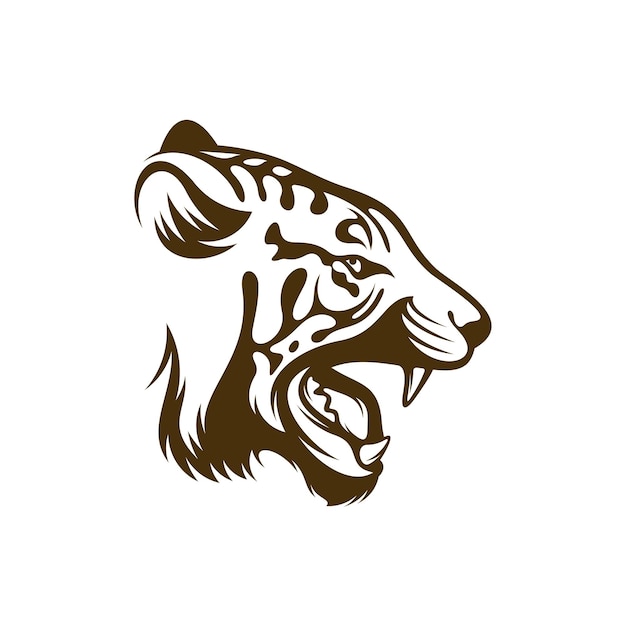 Дизайн векторной иллюстрации головы тигра Дизайн логотипа головы тигра Шаблон
