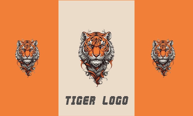 Vector head tiger vector illustration mascot design