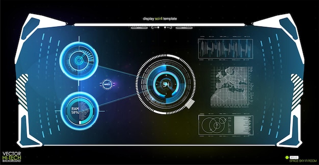 Head-up display-elementen voor het web en de app virtuele technologie