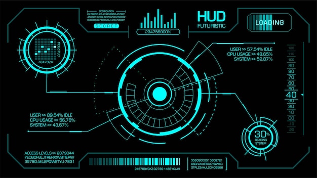 Head up display futuristico immagine vettoriale