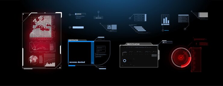 Vector head up screens for video games