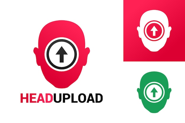 Head Upload Logo Template Design Vector, Emblem, Design Concept, Creative Symbol, Icon