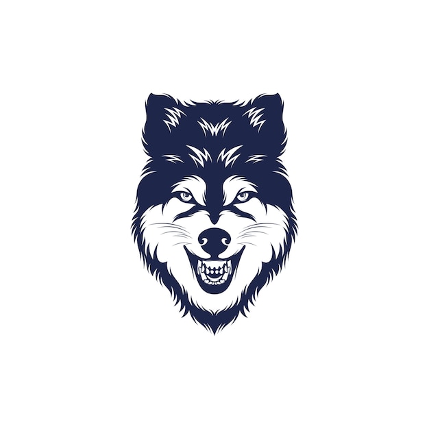 Head Wolf vector illustration design Head Wolf logo design Template