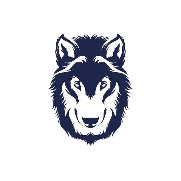 Design dell'illustrazione vettoriale di head wolf design del logo di head wolf template