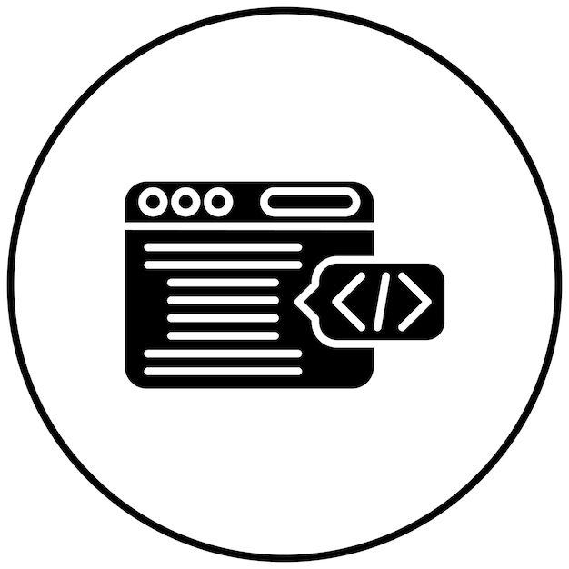 header code icon vector image can be used for internet marketing