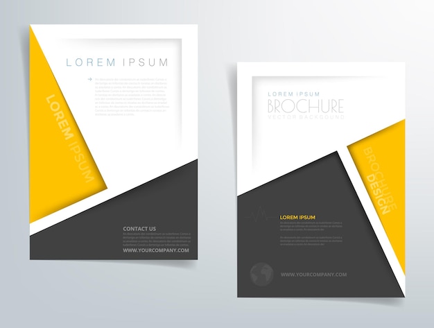 Header flyer business brochure vector graphic with space for text and message design