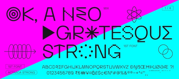 Заглавный алфавит neo grotesque sans serif