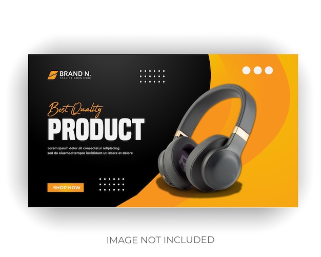 Headphone brand product social media and youtube video thumbnail devices post