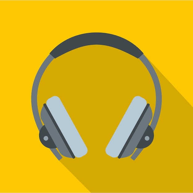 Headphone icon Flat illustration of headphone vector icon for web