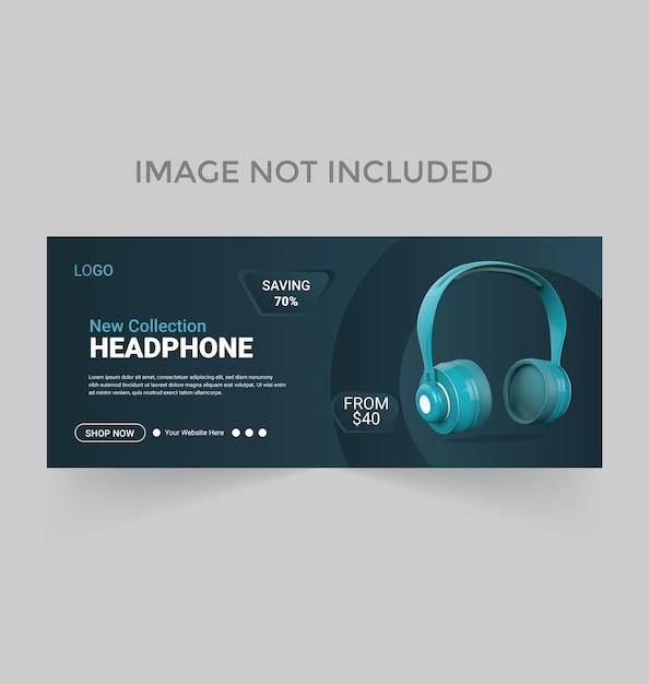 headphone sale electronic agency social media  Banner design