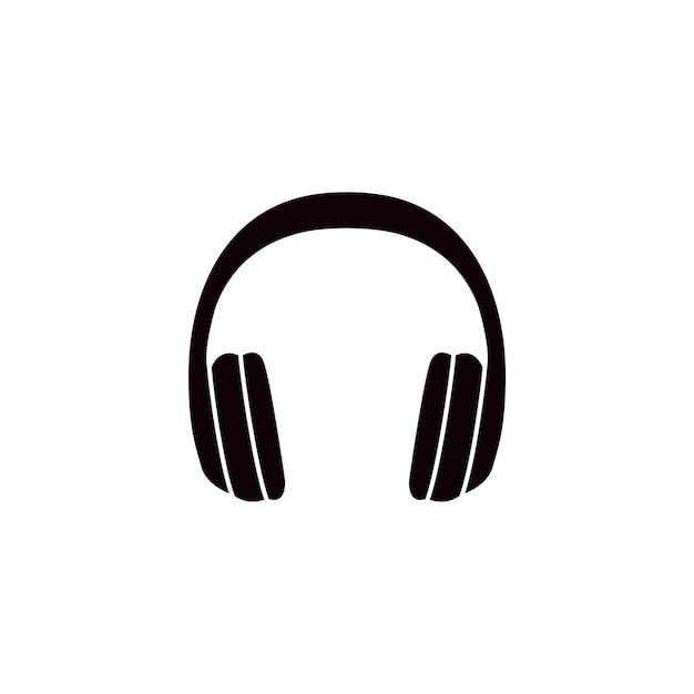 Vector headphone silhouette design vector