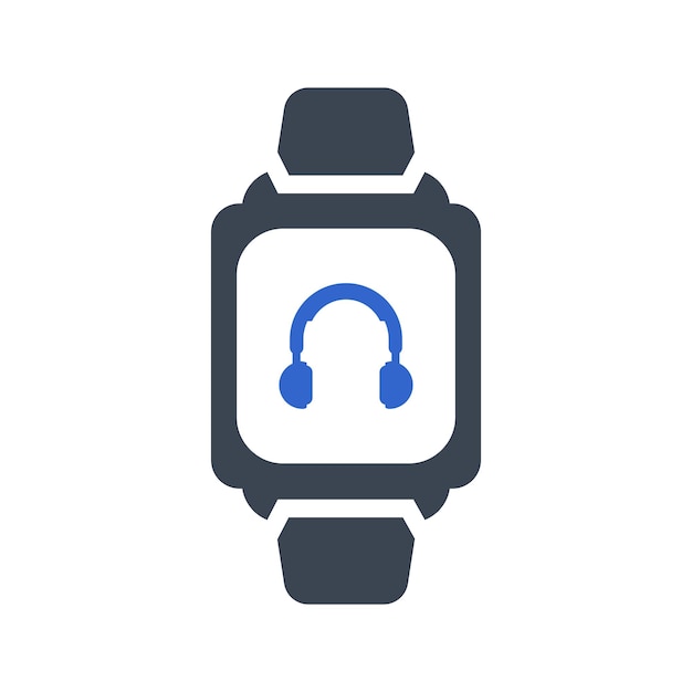 Headphone smart watch icon