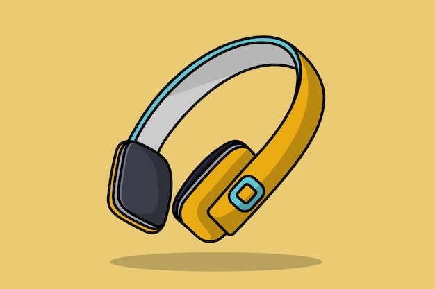 Headphone vector icon illustration. Sports and recreation, technology icon design concept.