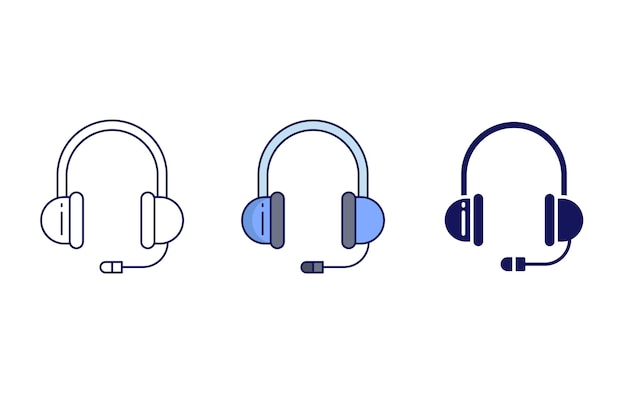 Vector headphone vector icon