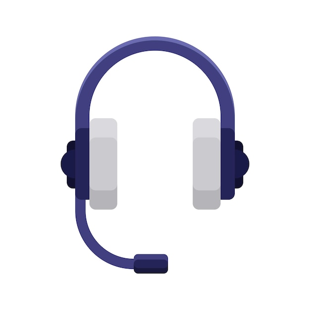 Vector headphones flat icon