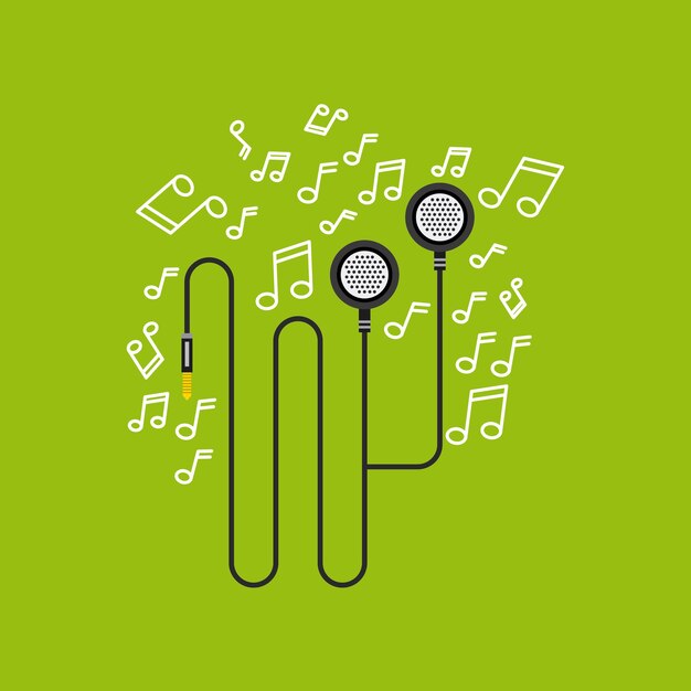 Vector headphones icon design