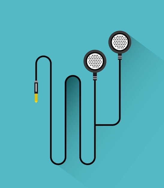 Vector headphones icon design