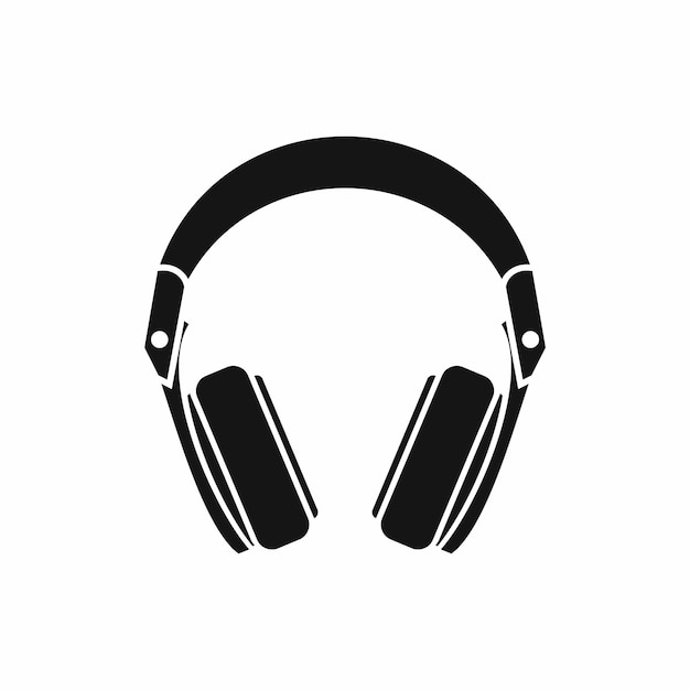 Headphones icon in simple style isolated vector illustration