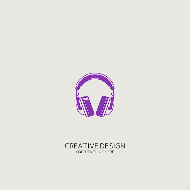 Vector headphones logo vector