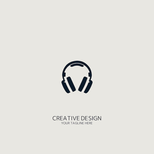 Vector headphones logo vector