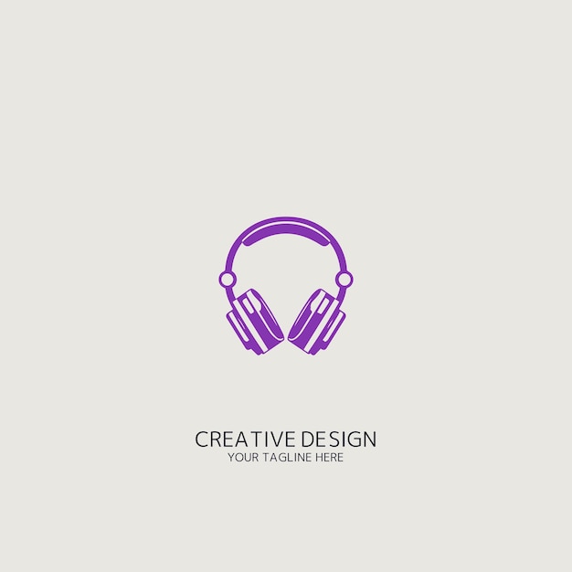 Vector headphones logo vector